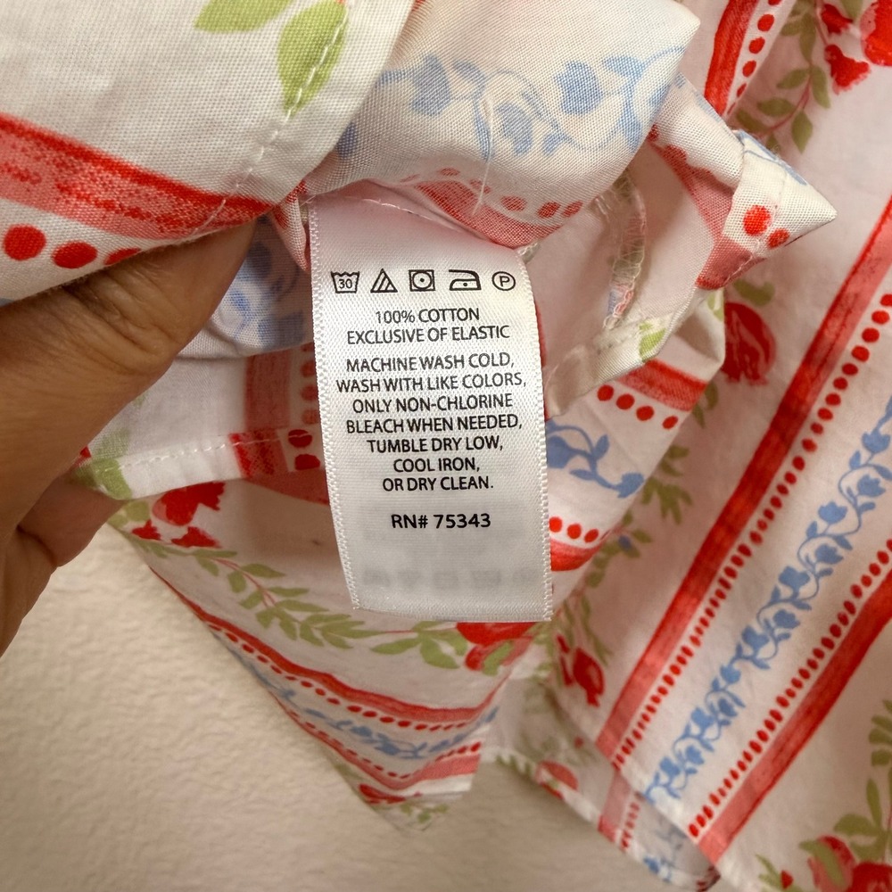 NWT Caroline Constas Maxi Dress Coastal S White Red Floral Smocked‎ Cottagecore - Picture 3 of 10